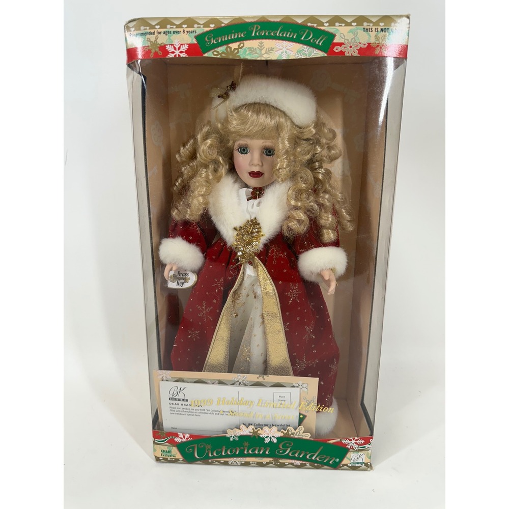 Brass Key Victorian Garden 1999 Holiday Limited Edition Porcelain Doll Kmart 18"